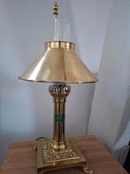 Paris Orient Express koperen Tafellamp, Ophalen, Gebruikt, Klassiek, Glas
