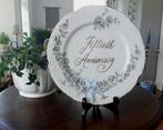 Schitterend bord fiftieth anniversary (verjaardag/huwelijk), Ophalen of Verzenden, Gebruikt