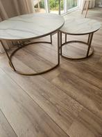 Marmerlook Bijzettafels - Set van 2, Minder dan 45 cm, Minder dan 55 cm, Metaal of Aluminium, Rond