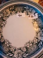 9 gebaksbordjes mosa, Ophalen of Verzenden