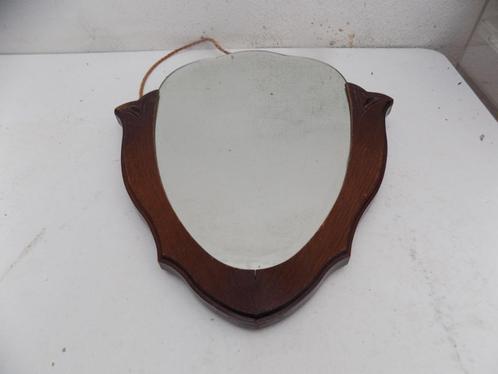 Brocante spiegel wandspiegel halspiegel jaren 30 art deco, Huis en Inrichting, Woonaccessoires | Overige, Gebruikt, Ophalen of Verzenden