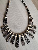 Halsketting handmade, Sieraden, Tassen en Uiterlijk, Kettingen, Ophalen of Verzenden, Zo goed als nieuw, Bruin, Overige materialen