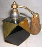 antieke parfumfles paars glas goud verstuiver gemerkt met RL, Verzenden