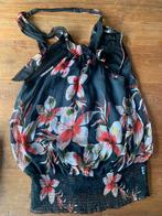 Haltertop met bloemen, Zwart, Zo goed als nieuw, Zonder mouw, Zidane