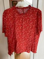 Luchtig bloesje met korte mouwen en ruffle kraag maat XL, Ophalen of Verzenden, Zo goed als nieuw, Maat 42/44 (L), Rood