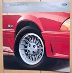 Ford Mustang 1989. Grote vierkante folder.  € 5,--, Ophalen of Verzenden, Zo goed als nieuw, Ford