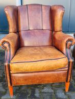 Schapenleren oor fauteuil Kings design + BEZORGING GRATIS, Huis en Inrichting, Fauteuils, Gebruikt, Chesterfield, Ophalen of Verzenden