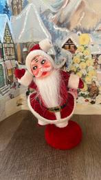 Vintage flocked kerstman jaren ‘60, Ophalen of Verzenden, Gebruikt
