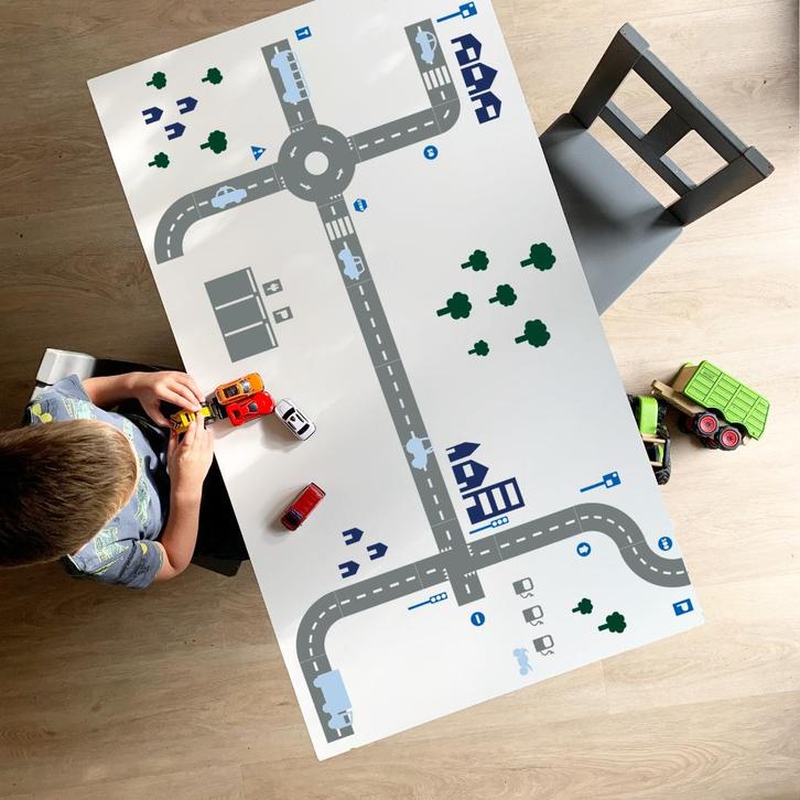 Autobaanstickers Sticky Roads voor op muren, kasten en tafel, Kinderen en Baby's, Kinderkamer | Inrichting en Decoratie, Nieuw