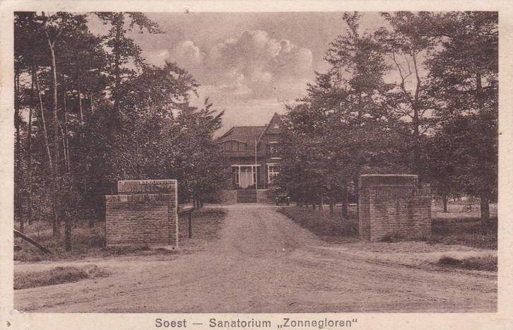 17672 Soest sanatorium Zonnegloren Utrecht fotokaart 1928, Verzamelen, Ansichtkaarten | Nederland, Gelopen, Utrecht, 1920 tot 1940