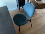 Eetkamer stoelen, Huis en Inrichting, Stoelen, Ophalen, Gebruikt, Blauw, Metaal