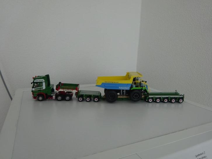 Mercedes Mega space Cadzow Heavy Haulage met dieplader ., Hobby en Vrije tijd, Modelauto's | 1:50, Nieuw, Bus of Vrachtwagen, Overige merken