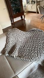 Grijs gebreid katoen kleed/plaid, Ophalen of Verzenden, Zo goed als nieuw