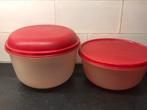 Tupperware ruimtekom kom wonderkom 1.5 & 2 liter slabol rood, Huis en Inrichting, Keuken | Tupperware, Schaal, Gebruikt, Ophalen of Verzenden