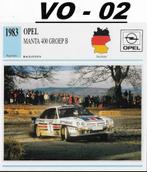 VO2 Autokaart Opel Manta 400 Groep B ( 1983 ), Ophalen of Verzenden, Zo goed als nieuw