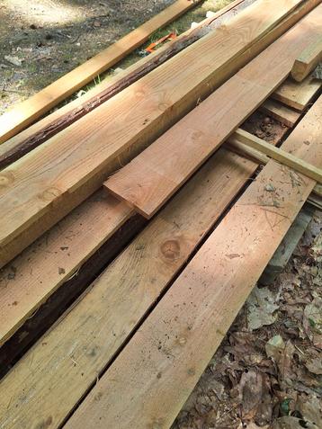 Douglas planken 20mm dik, 145mm breed (3,5 á 6m lang) beschikbaar voor biedingen
