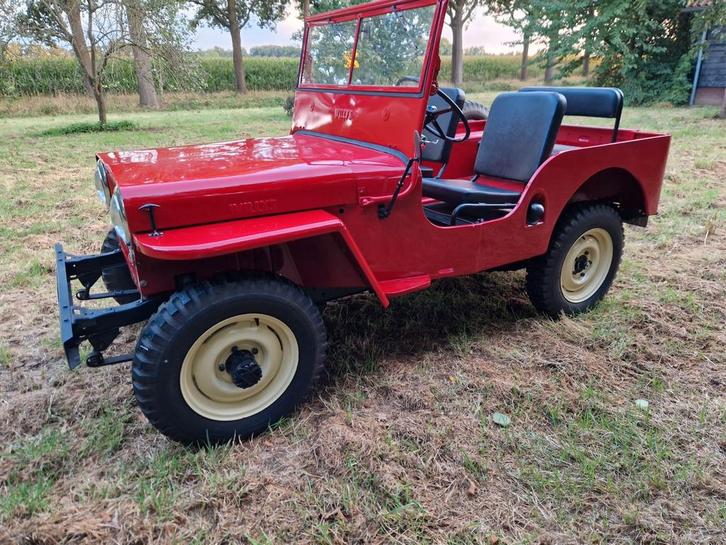 Willys Overland Jeep CJ-2A oldtimer, Auto's, Overige Auto's, Particulier, Benzine, Cabriolet, Geïmporteerd, Rood, Ophalen