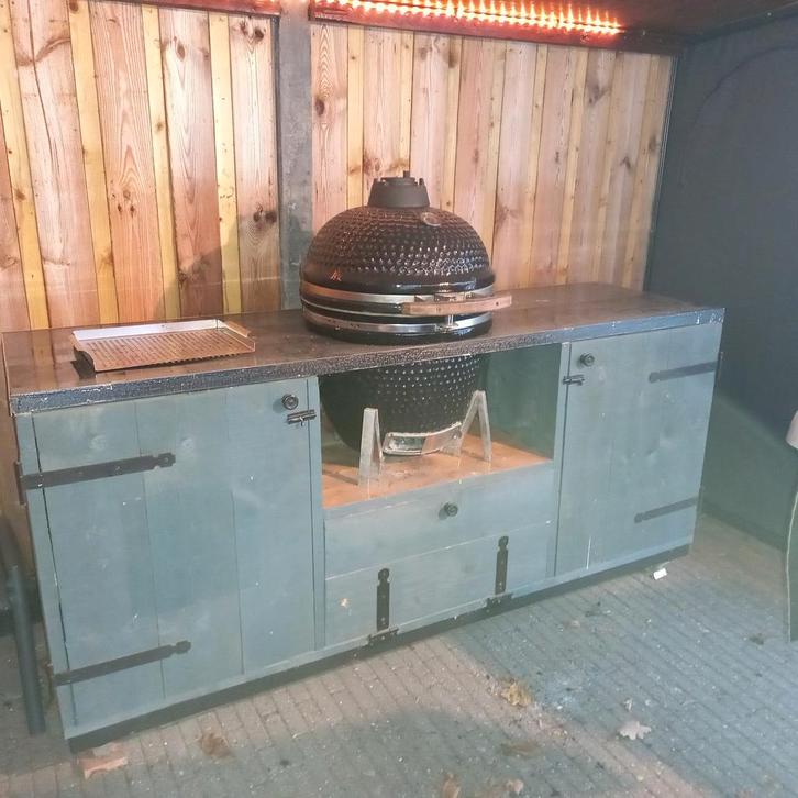 Kamado Large Egg BBQ Buitenkeuken, Tuin en Terras, Buitenkeukens, Gebruikt, Houtskool, Ophalen
