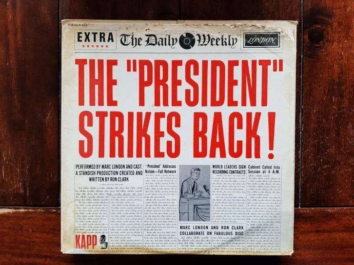 LP Marc London / The president strikes back (1962), Cd's en Dvd's, Vinyl | Overige Vinyl, Gebruikt, 12 inch, Ophalen of Verzenden