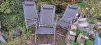 3 campingstoelen van de Action 2 vakanties gebruikt, Ophalen, Gebruikt, Kunststof