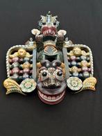 Traditioneel Kaduru houten masker uit Sri-Lanka, Antiek en Kunst, Ophalen of Verzenden