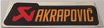 Akrapovic sticker hittebestendig #3, Ophalen of Verzenden