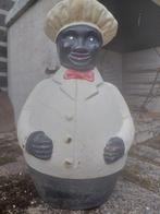 Antieke gietijzeren spaarpot zwarte chef kok/bakker 1920XXL, Ophalen of Verzenden