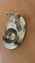 Suiker en melk set incl schaal - verzilverd, Antiek en Kunst, Ophalen of Verzenden