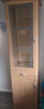 vitrine kast / boekenkast, 25 tot 50 cm, Gebruikt, Eikenhout, Ophalen