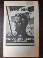 Strooibiljet voor de NSB Vrijwilligers-Legioen Nederland, Ophalen of Verzenden, Landmacht, Nederland, Foto of Poster