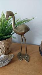 Messing flamingo beeld - Nederland, 1960 - vintage, Huis en Inrichting, Woonaccessoires | Overige, Ophalen of Verzenden, Gebruikt
