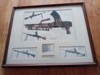 Bren Gun Poster in Lijst - WOII Machinegeweer, Ophalen of Verzenden, Nederland, Foto of Poster