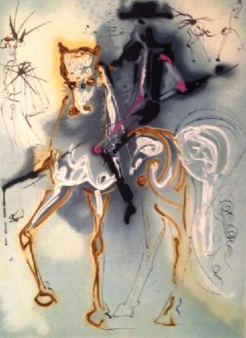 +Salvador Dalí(1904)Lithografie " Cheval de Picador" Ges Gel beschikbaar voor biedingen