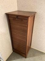 Antiek houten roldeurkast, vintage archiefkast, Ophalen, Zo goed als nieuw, 25 tot 50 cm