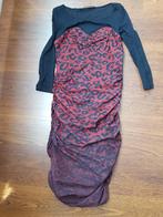 Sexy strak jurkje van Guess - rood zwart panterprint - XS, Guess, Ophalen of Verzenden, Zo goed als nieuw, Maat 34 (XS) of kleiner