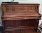 Mooie piano Rippen + pianokruk + 2 kandelaars- massief eiken, Muziek en Instrumenten, Piano's, Ophalen, Gebruikt, Bruin, Piano