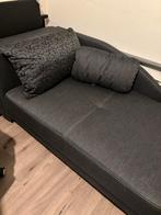 Chaise longue/slaapbank grijs met slaapfunctie en bedkist, Huis en Inrichting, Ophalen, 90 cm, Eenpersoons, Zo goed als nieuw