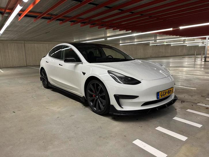 Tesla Model 3 performance 2020 Wit 513 PK, Auto's, Tesla, Particulier, Model 3, 360° camera, 4x4, Aangepast voor mindervaliden