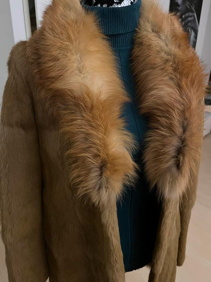 Prachtig bontjasje v SENSUS in een connac bruin mt36, Kleding | Dames, Jassen | Winter, Zo goed als nieuw, Maat 36 (S), Bruin