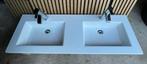 Dubbele Wastafel Hoogglans Kranen Kludi badkamer, Ophalen, 100 tot 150 cm, Zo goed als nieuw, Minder dan 100 cm