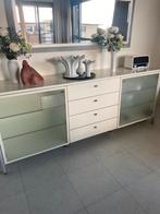 Mooi strak wit dressoir Lades en glasplaten., Ophalen, Zo goed als nieuw, 25 tot 50 cm, 200 cm of meer