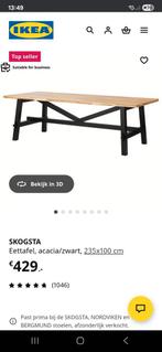Skogsta eetkamertafel, Huis en Inrichting, Ophalen, 200 cm of meer, 50 tot 100 cm, Zo goed als nieuw