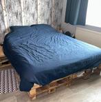 Pallet bed, 160 cm, Ophalen of Verzenden, Bruin, Zo goed als nieuw