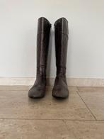 Poccopozzo: z.g.a.n. leren laarzen maat 38, Kleding | Dames, Schoenen, Hoge laarzen, Verzenden, Zo goed als nieuw, Grijs