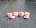 Kookpan pan met deksel keuken miniatuur nieuw 1:12 Roze, Ophalen of Verzenden, Nieuw, Decoratie