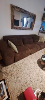 Lounge bank Rib chocolate met extra Cooting.. 3 meter breed., Ophalen, Zo goed als nieuw