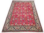 Handmade Persian wool Mashad carpet floral Birds 231x307cm, Persian Perzisch vintage oosters hype, Crème, Gebruikt, 200 cm of meer