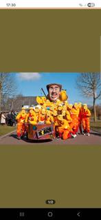 Oranje tuinbroeken, Ophalen, Zo goed als nieuw, Maat 56/58 (XL), Carnaval