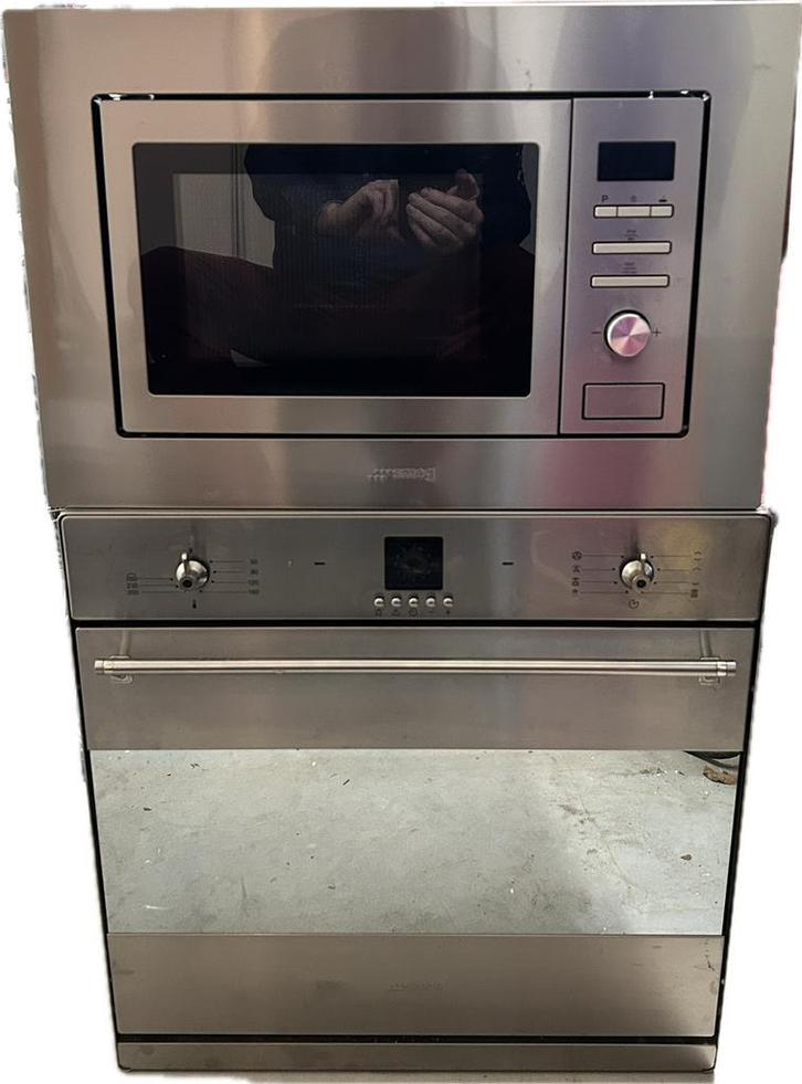 Smeg combi oven en magnetron, Witgoed en Apparatuur, Ovens, Gebruikt, Inbouw, Oven met grill, 45 tot 60 cm, Ophalen