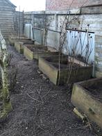 Hardhouten plantenbakken, Tuin en Terras, Bloembakken en Plantenbakken, Ophalen, Gebruikt, 100 cm of meer, Vierkant